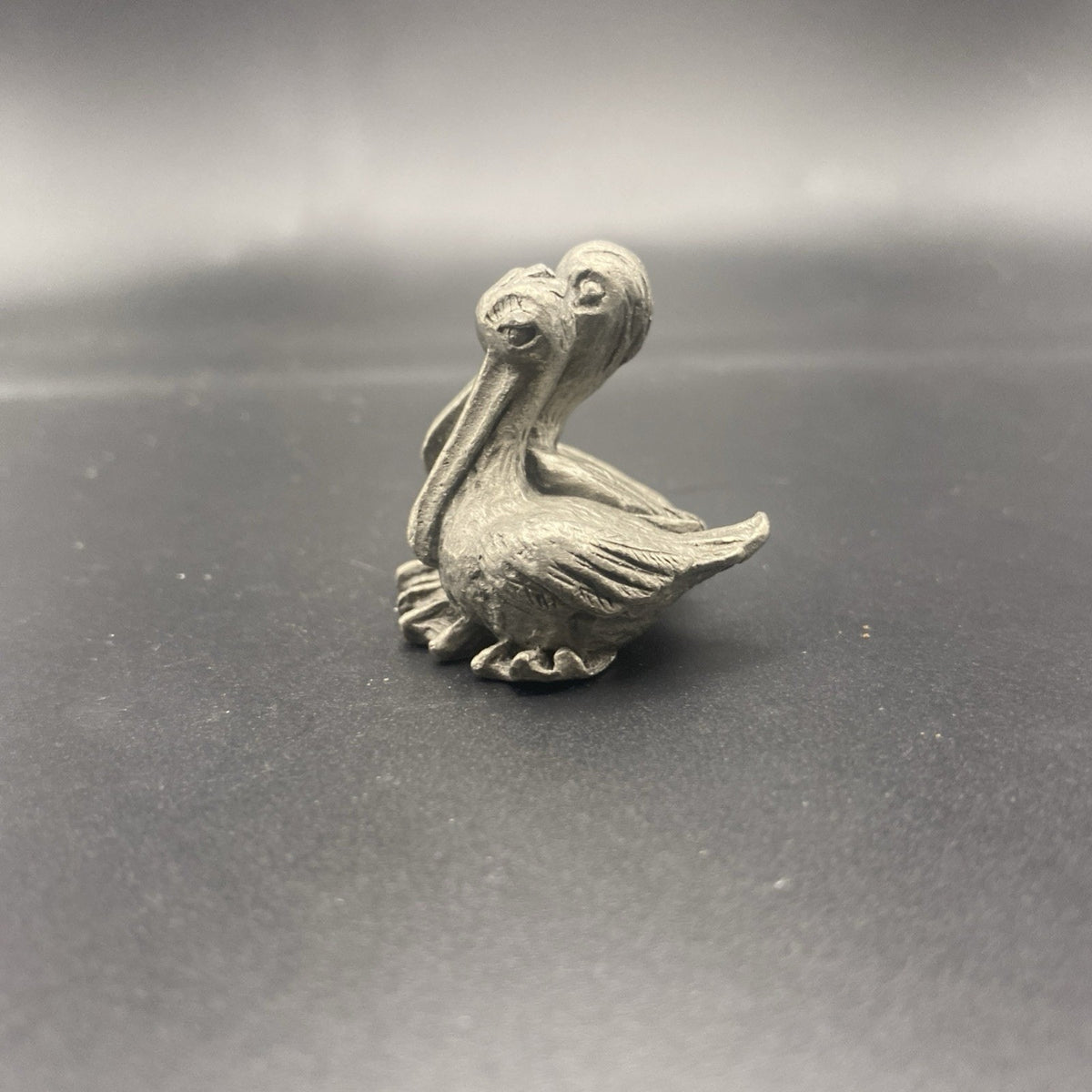 Vintage collectibles Hudson Pewter Noah’s Ark Pelican Pair #2185. Stamped 1981.