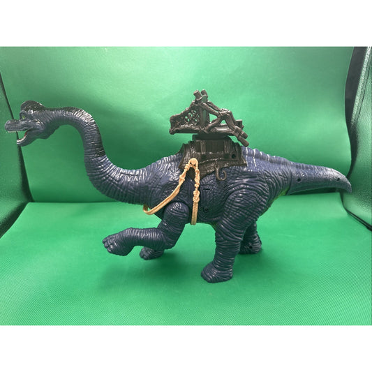 Quest Chap Mei 16" Purple/Gray Dinosaur With Saddle - Works! Missing Parts