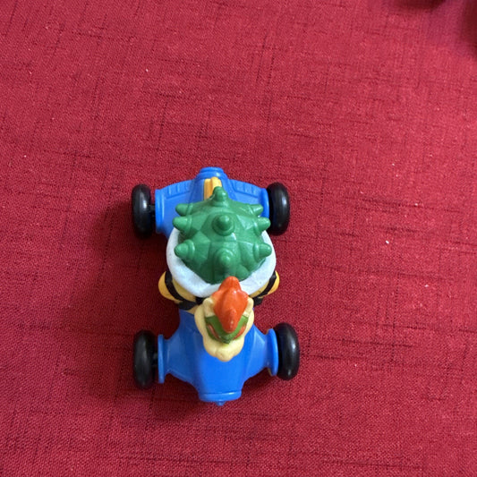 Nintendo Super Mario Bowser Plastic Toy Car Kart Vehicle Blue w/ Black Wheels