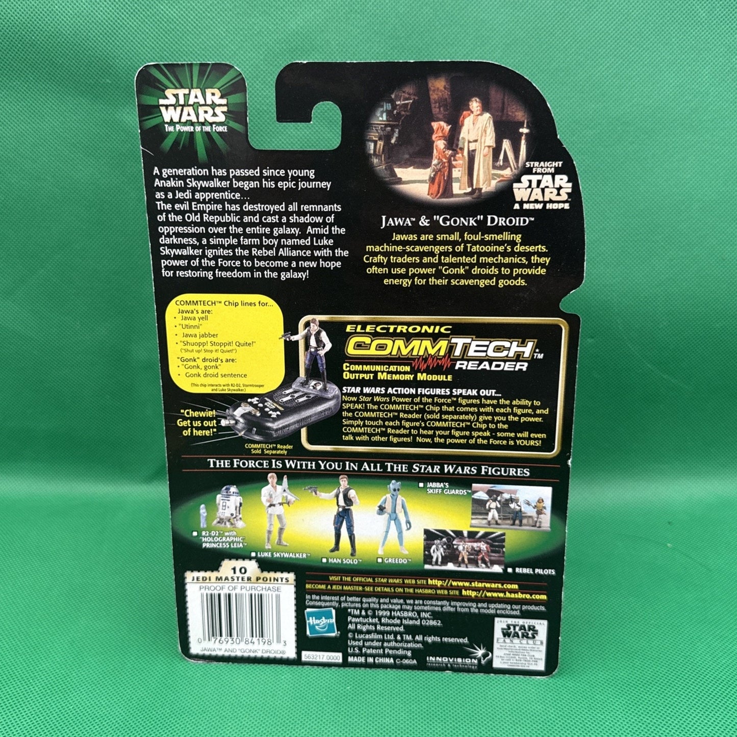 Vintage Hasbro Star Wars POTF Jawa Gonk Droid 3.75in CommTech Figure 1999