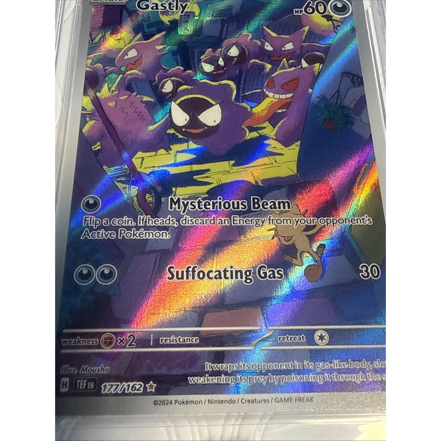 Pokemon 2024 Gastly 177/162 Illustration Rare Temporal Forces MBA 9