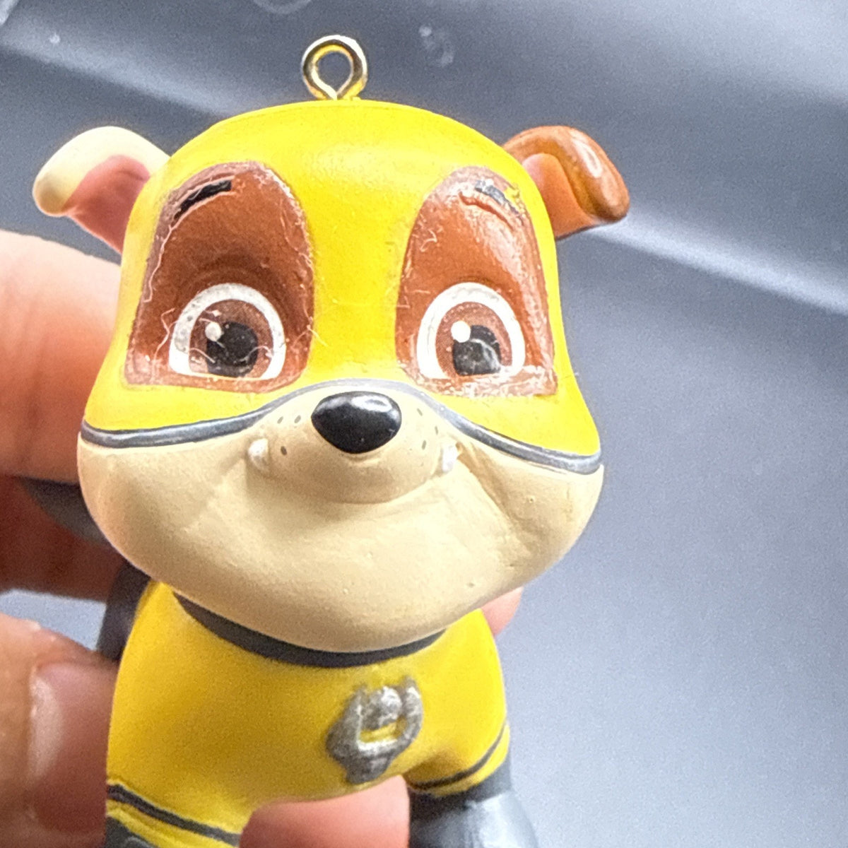 Rubble Paw Patrol Christmas Ornament 2.5" x 2.5" Unbreakable
