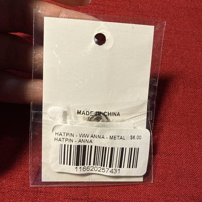 Hatpin WW Anna Metal, Illuminarium Experiences New Sealed 1.5"