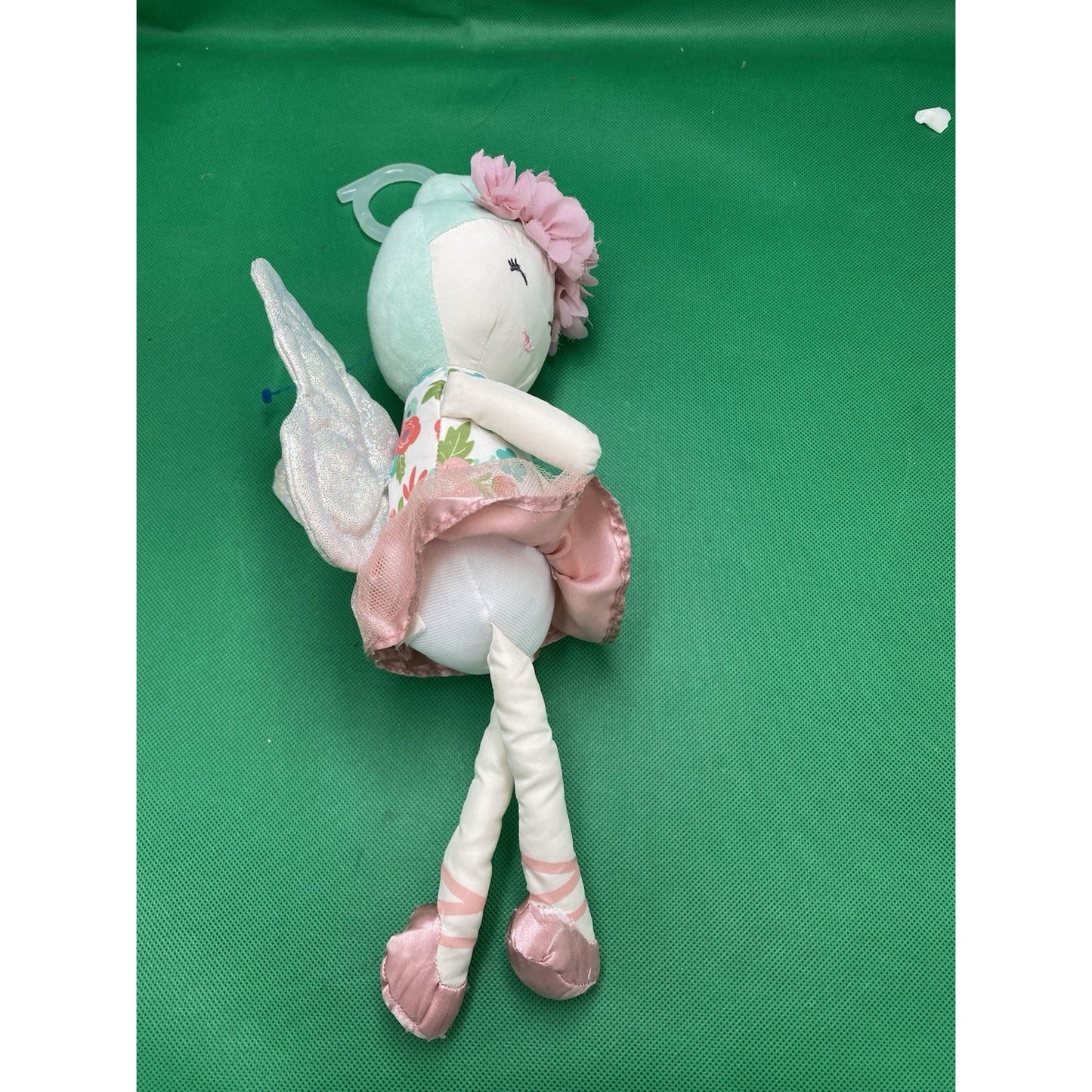 go! by Melissa & Doug Cloth Fairy Rattle Doll Floral Dress Pink Tutu Wings