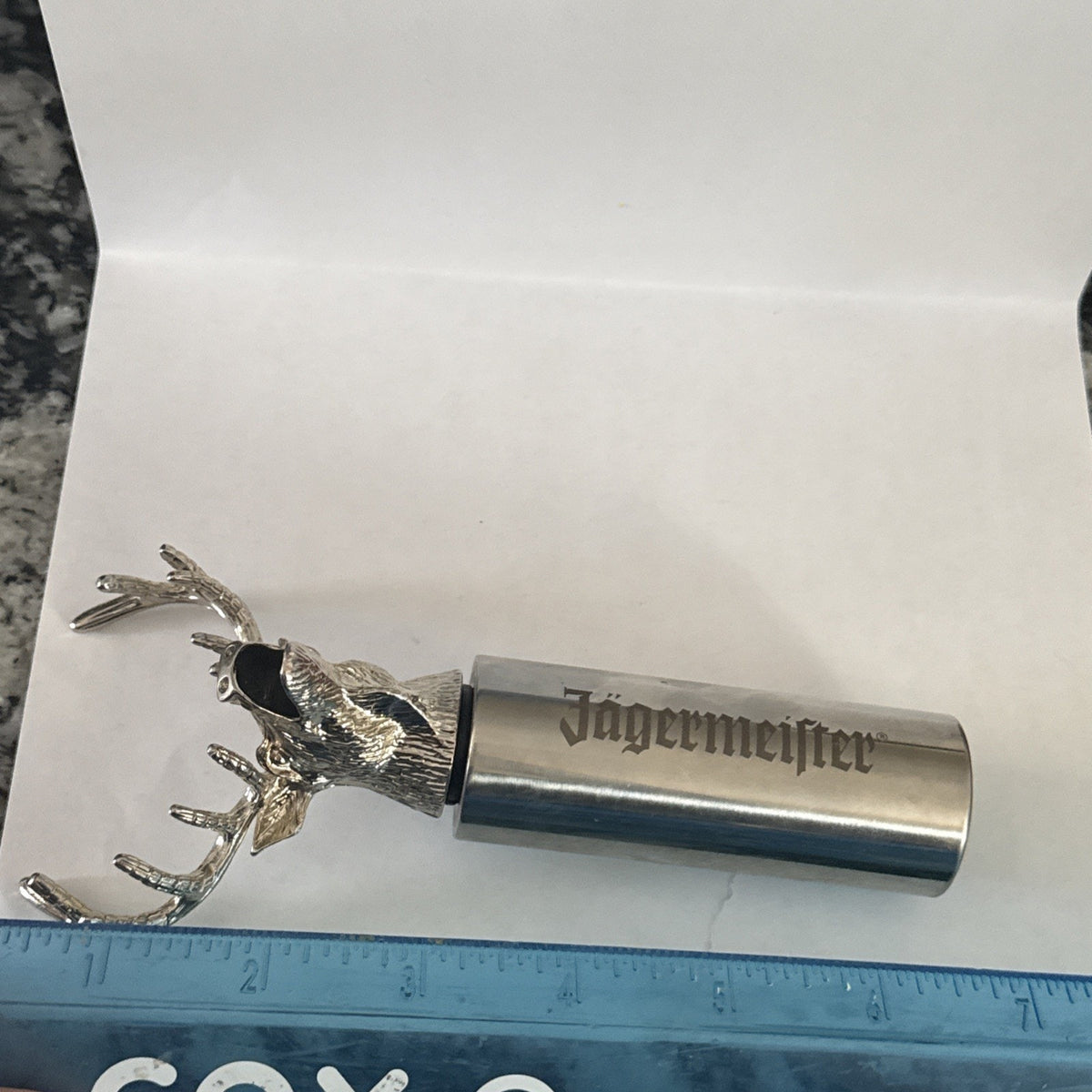 Jagermeister Stainless Steel Neck Extender with Stag Head Pourer