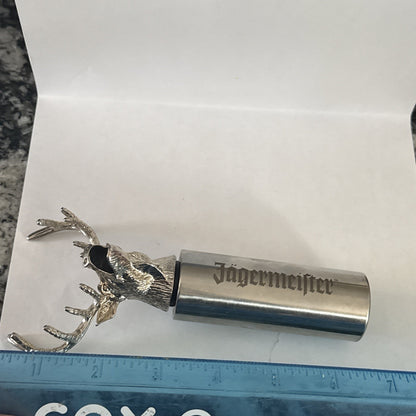 Jagermeister Stainless Steel Neck Extender with Stag Head Pourer