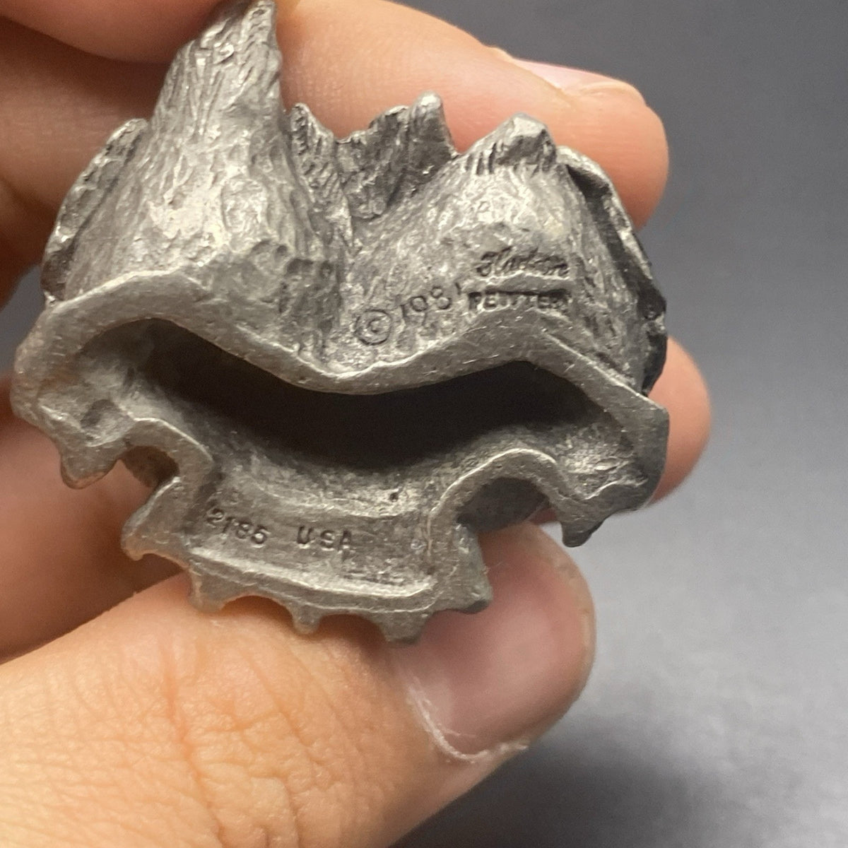 Vintage collectibles Hudson Pewter Noah’s Ark Pelican Pair #2185. Stamped 1981.