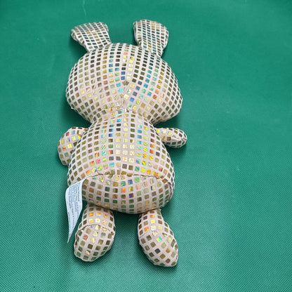 Walmart Way to Celebrate Easter Plush Disco Bunny 12inch Gold/Orange