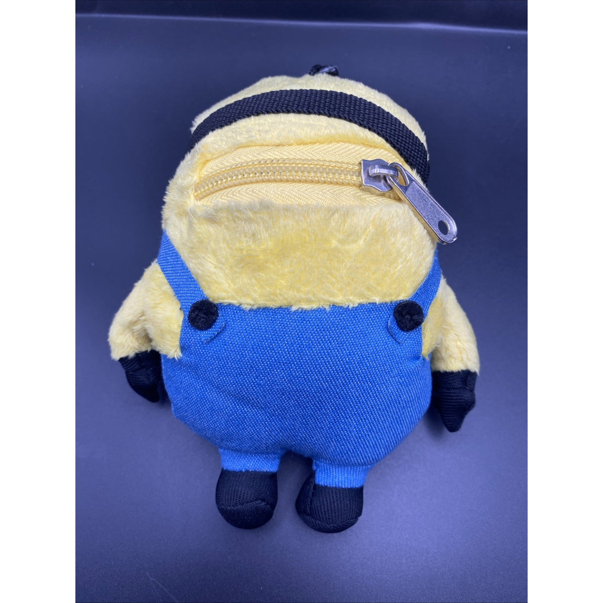 Minion Despicable Me Plush Stuffed Animal Keychain - Yellow Blue Gray Black