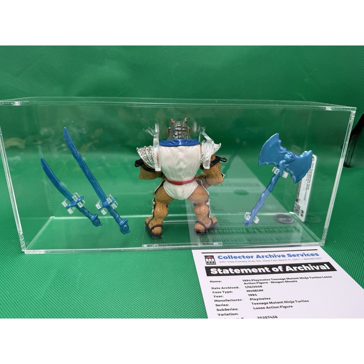 1994 Shogun SHOATE TMNT Playmates Figure MOC BLUE VARIANT 100% CAS 85