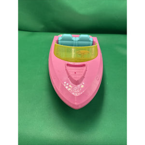Barbie Pink Speedboat Toy Vehicle with Teal Hull and Swim Platform