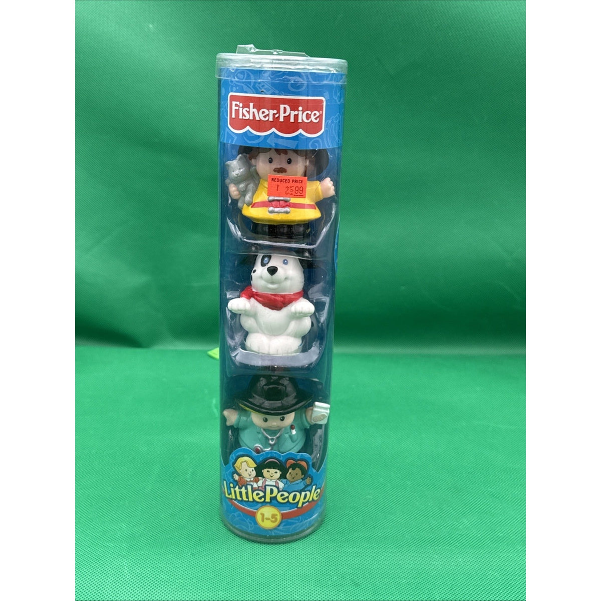 New Fisher Price Little People Tube B4063 Fireman George Dog Nurse Doctor Cat