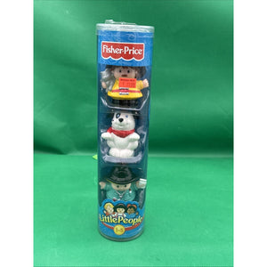 New Fisher Price Little People Tube B4063 Fireman George Dog Nurse Doctor Cat