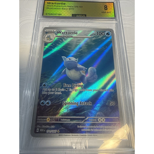 Pokémon Wartortle Illustration Rare: Scarlet & Violet 151 PSA 8 #171/165 English