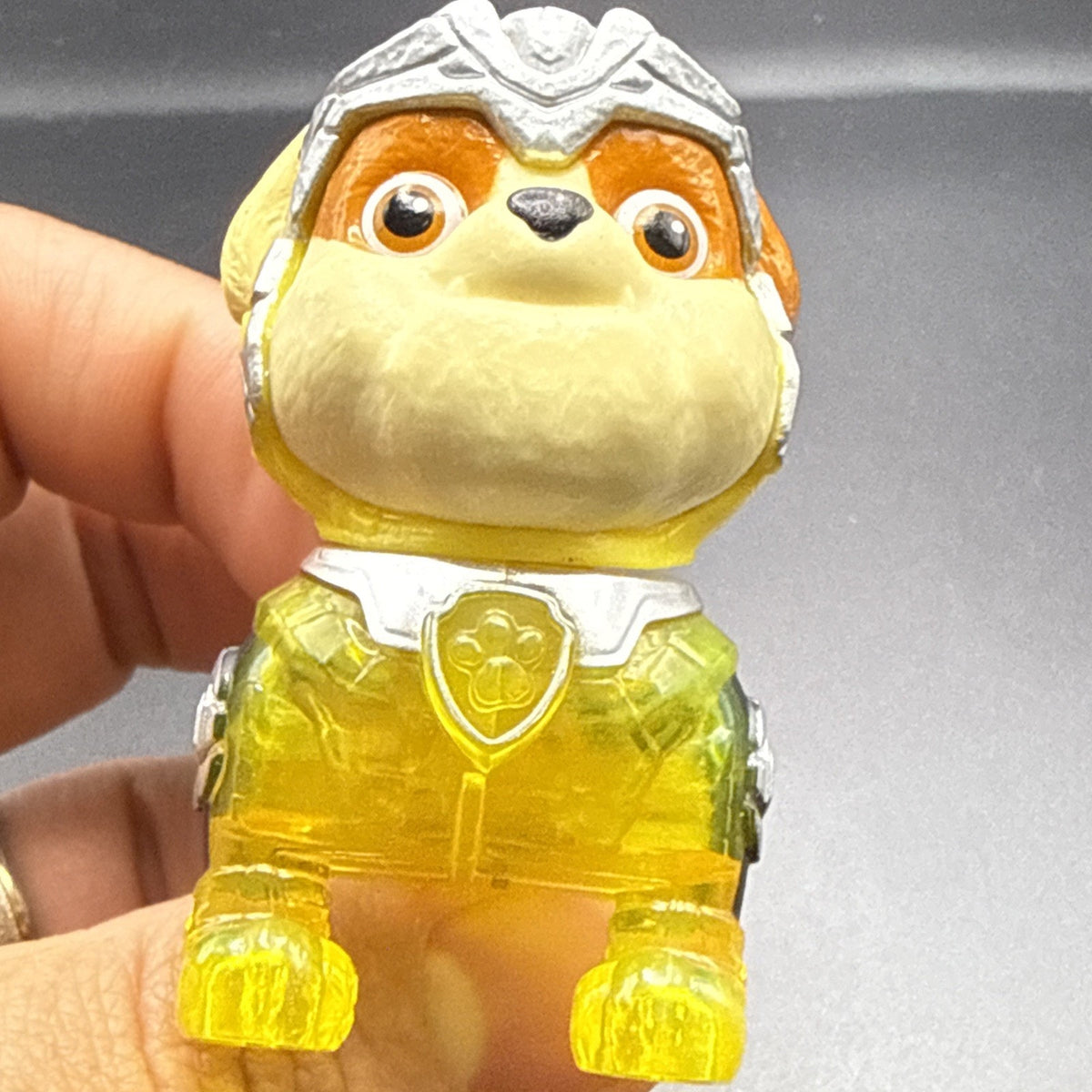 Paw Patrol The Movie Translucent Rubble Bulldozer 2.25" Mini Figure Toy PA12