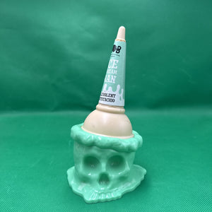 Ice Cream Man "Malevolent Mintstachio" Green Skull Plastic Ice Cream Cone Holder