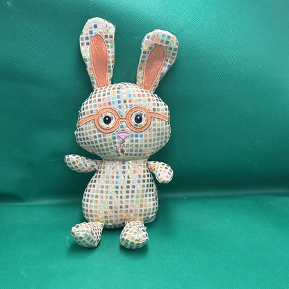 Walmart Way to Celebrate Easter Plush Disco Bunny 12inch Gold/Orange