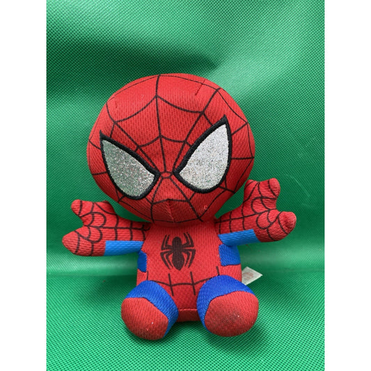 TY Marvel Baby Spider-Man 6" Mini Beanie Sitting Plush Glitter Eyes 2022