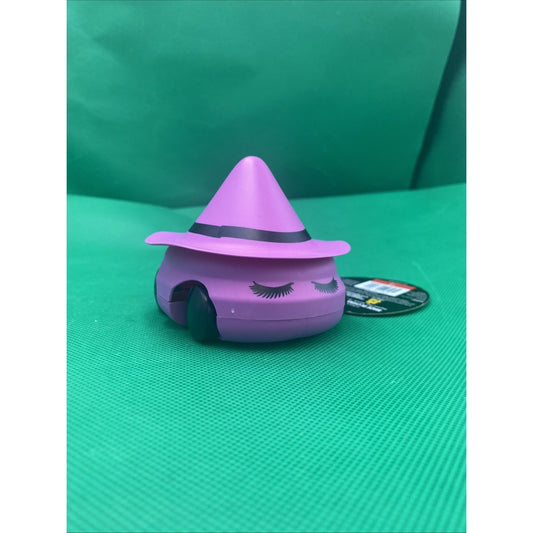 CRITTER CARS HALLOWEEN LIGHT-UP PURPLE WITCH ROLLING 4" X 4" TOY (SC61)