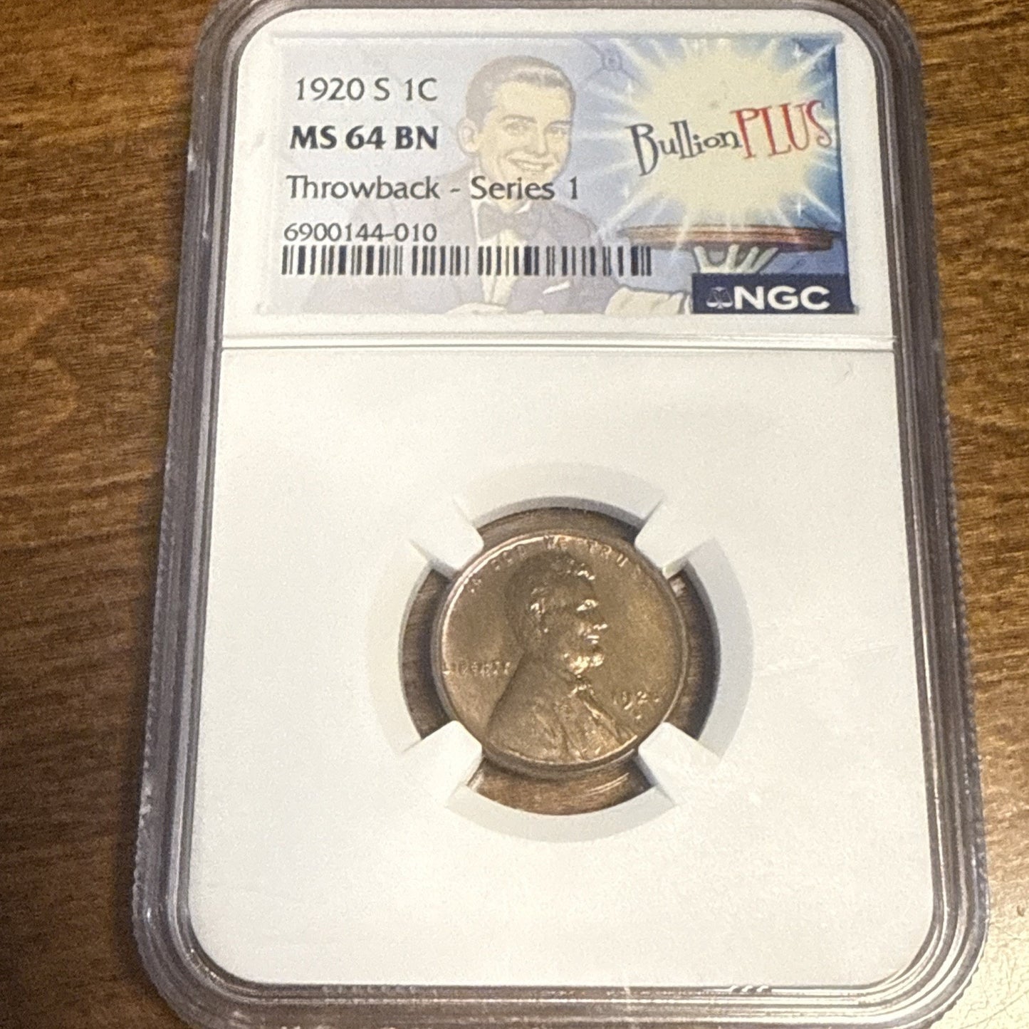 1920-S 1C MS64 BN PCGS - Bullion Plus