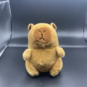 Beige Plush Capybara Animal Keychain