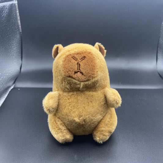 Beige Plush Capybara Animal Keychain