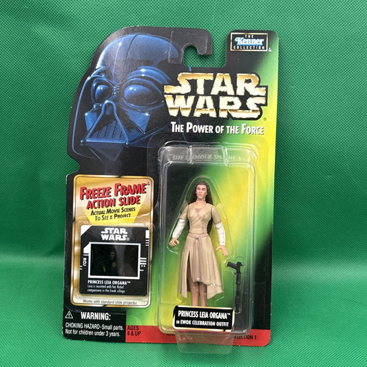 STAR WARS - 1997 - POWER OF THE FORCE 2 PRINCESS LEIA ORGANA (EWOK CELEBRATION)