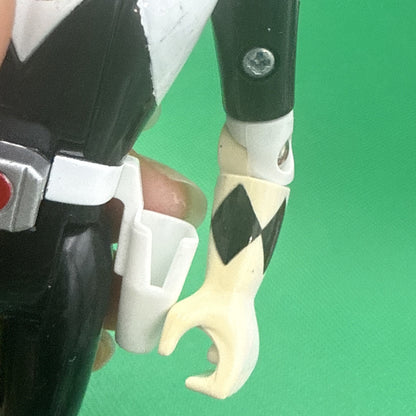 Vintage 1993 Mighty Morphin Power Rangers Black Ranger Flip Head Figure One Axe