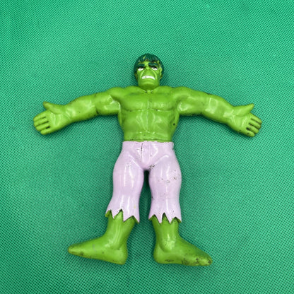 Vintage INCREDIBLE HULK bendy bendable PVC figure 6", 1989 Marvel Just Toys