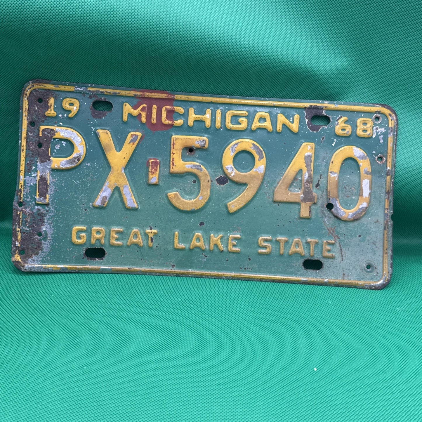 1968 Michigan License Plate