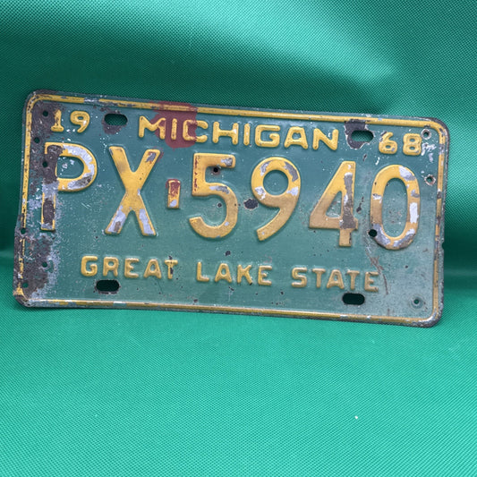 1968 Michigan License Plate