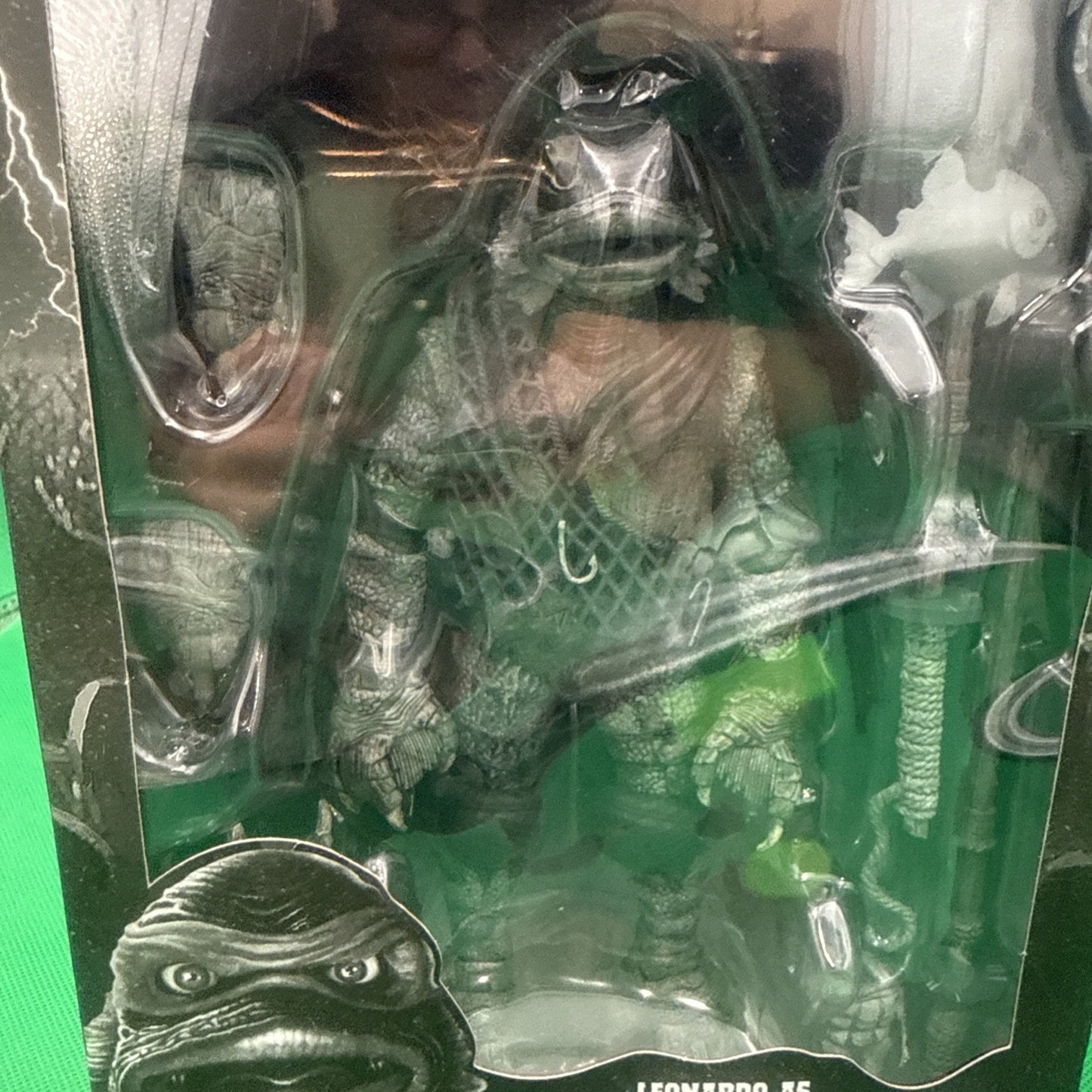 Universal Monsters TMNT Black White Leonardo as the Creature From Black Lagoon