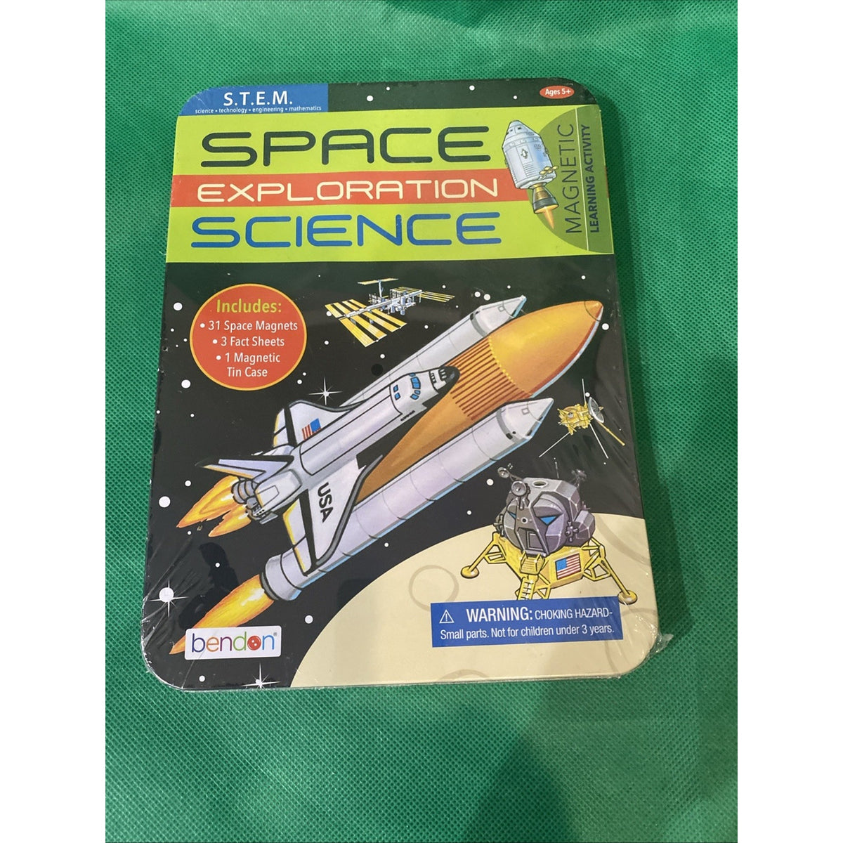 New Sealed T. S. Shure Space Exploration Science Magnets Activity Tin Stem
