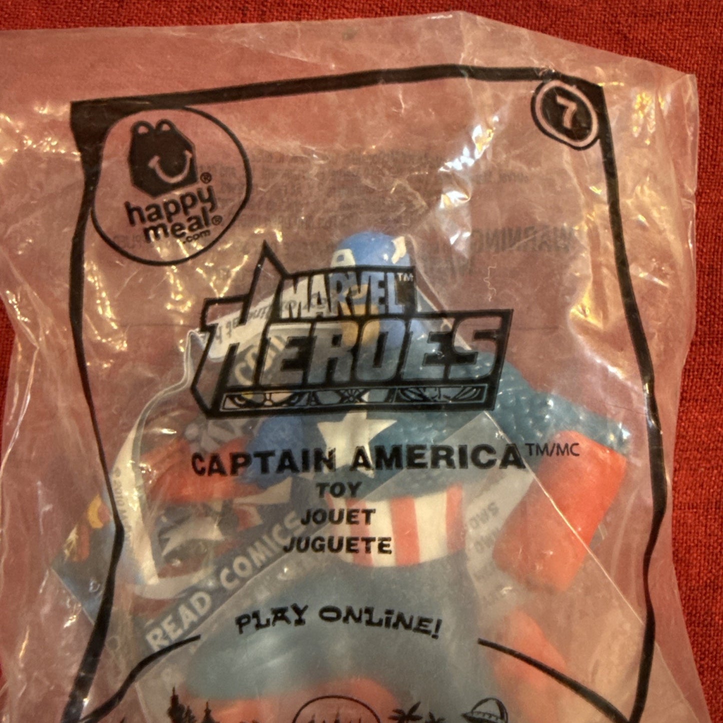 Marvel Captain America Happy Meal Toy McDonald's 2010 Marvel Heroes