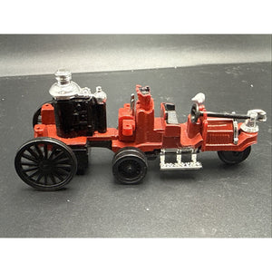 Vintage Red & Black Steam Fire Engine Die-Cast Toy – Antique Style Fire Truck...