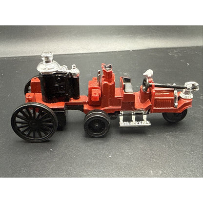 Vintage Red & Black Steam Fire Engine Die-Cast Toy – Antique Style Fire Truck...