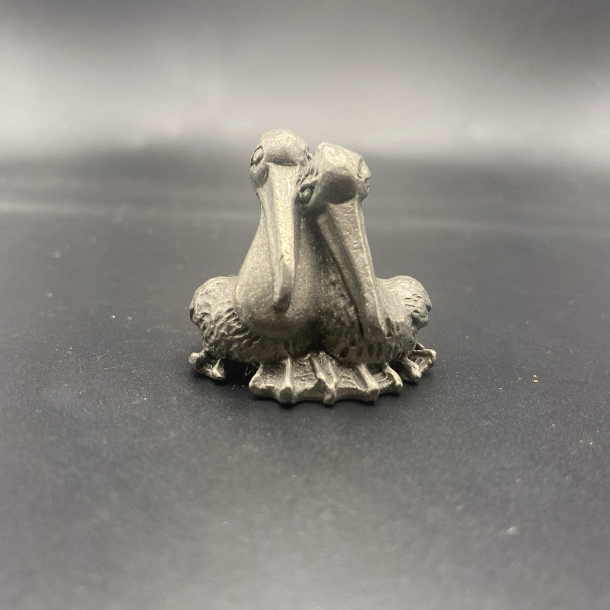 Vintage collectibles Hudson Pewter Noah’s Ark Pelican Pair #2185. Stamped 1981.