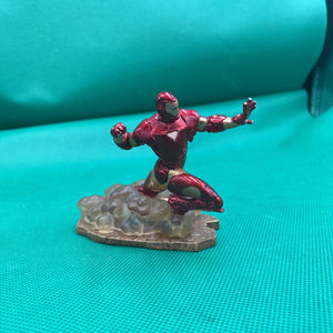 RED IRON MAN 3" Running Figure Base GC Avengers Assemble Disney Marvel Gold '11