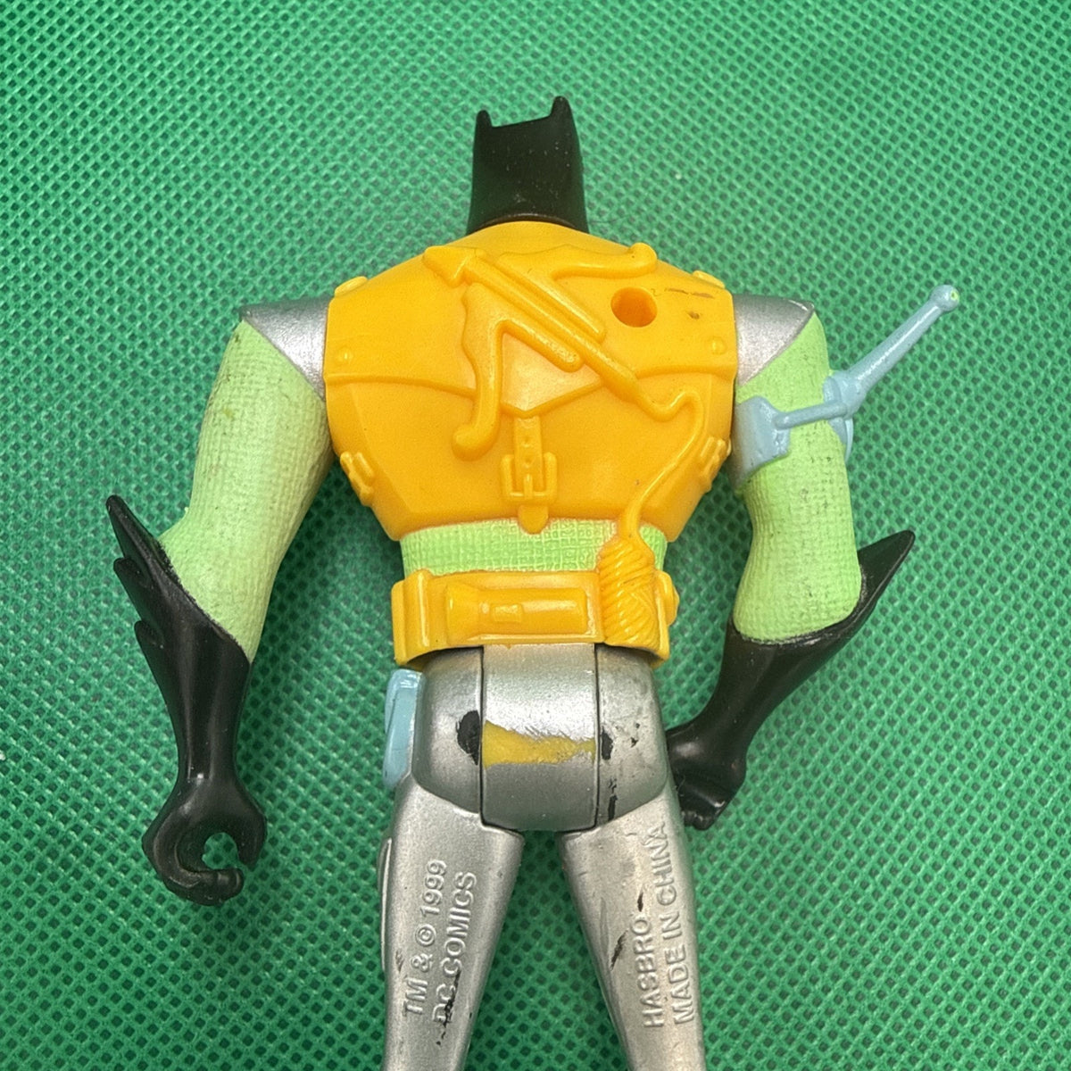 Batman 1999 Hasbro Dc Comics Batman 5" posable figure GREEN Yellow RARE!
