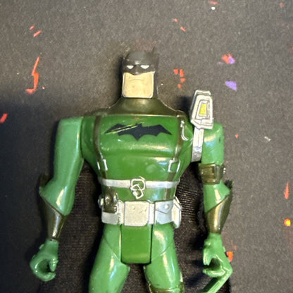 1998 DC Comics Green Batman 5" Figure w/ attached cloth CAPE !!!