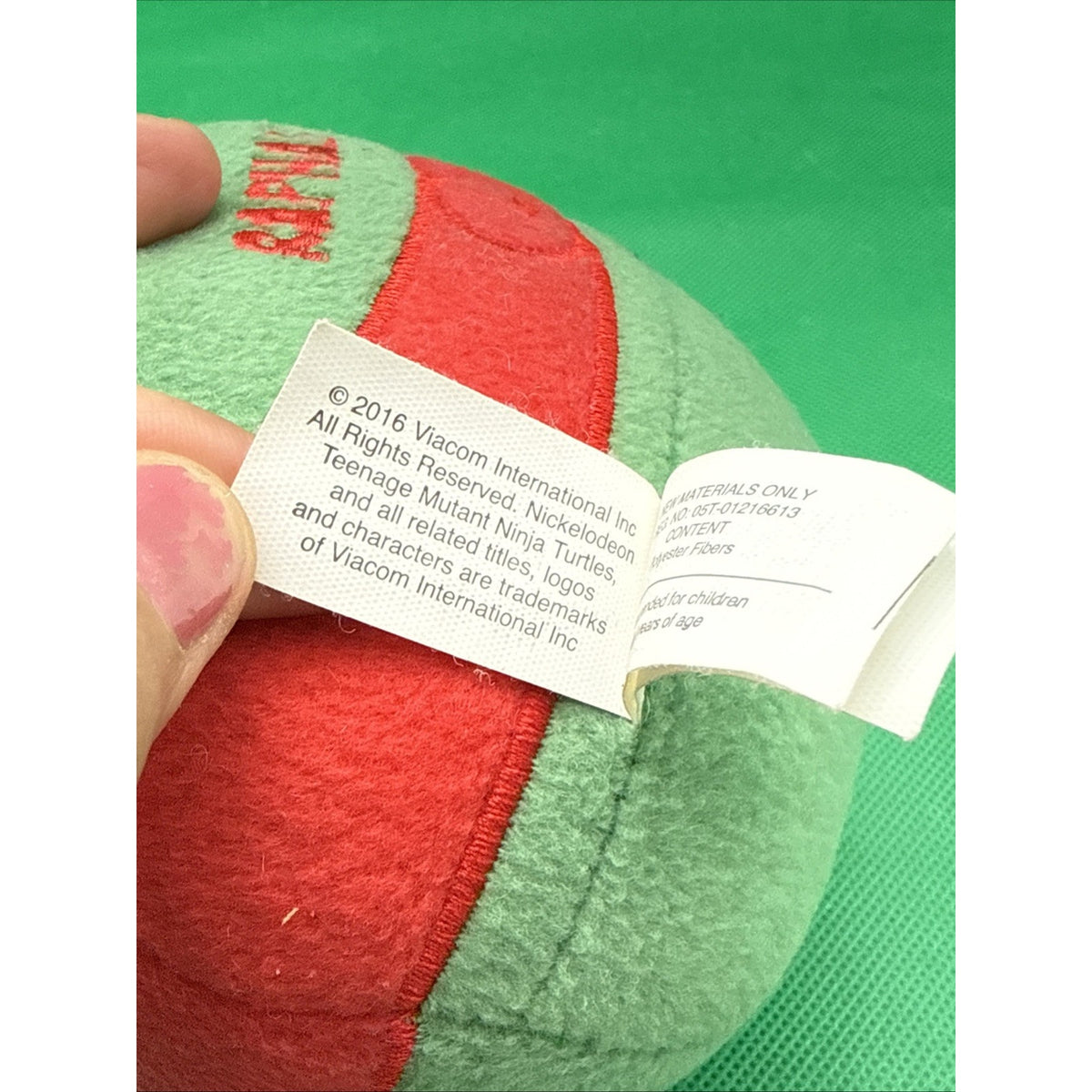TEENAGE MUTANT NINJA TURTLES RAPHAEL HEAD BALL 5" Plush Stuffed Animal Toy