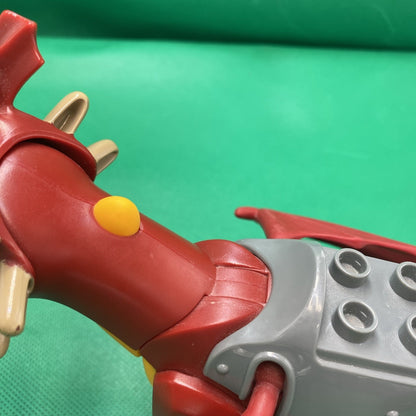 LEGO - Duplo Dragon Large with Bright Light Orange Underside - Dark Red