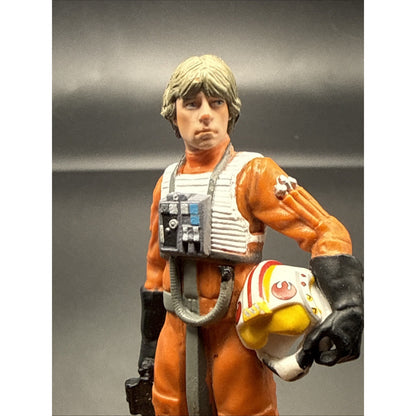 Star Wars Luke Skywalker Pilot loose Disney 4'' action figure on stand