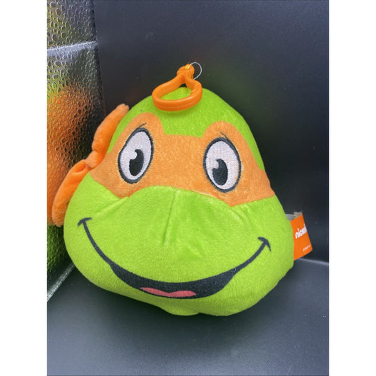 Nickelodeon Teenage Mutant Ninja Turtles Michelangelo Plush With Clip 5.5"