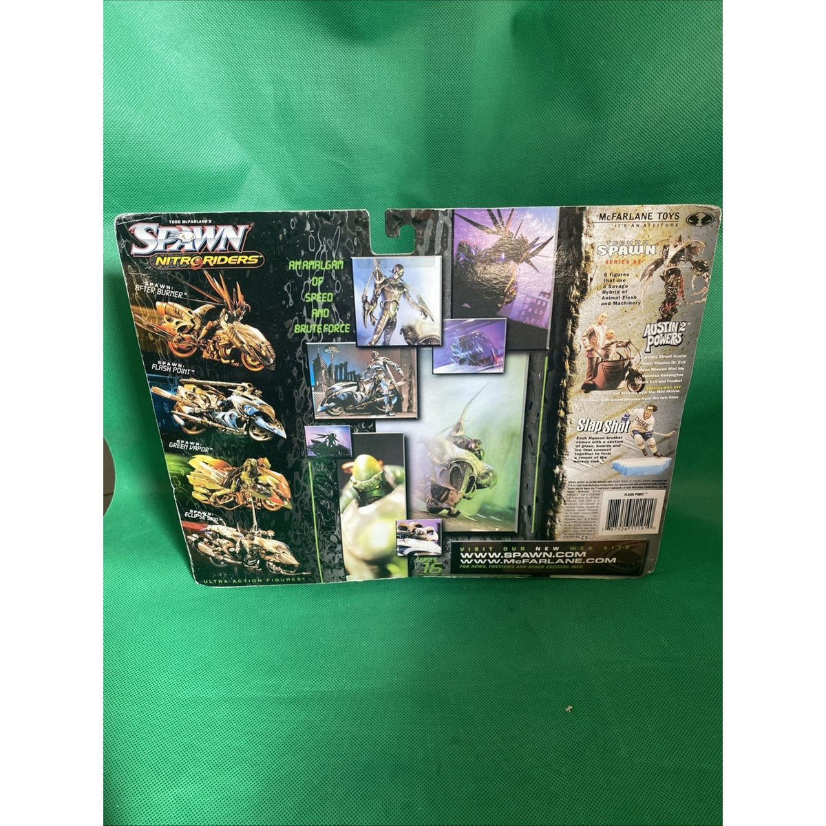 Spawn Nitro Riders Green Vapor Gold Action Figure McFarlane Series 16 New 1999