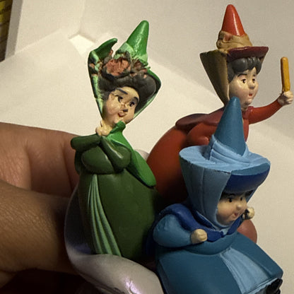DISNEY SLEEPING BEAUTY FAIRIES FLORA, FAUNA & MERIWEATHER PVC TOY