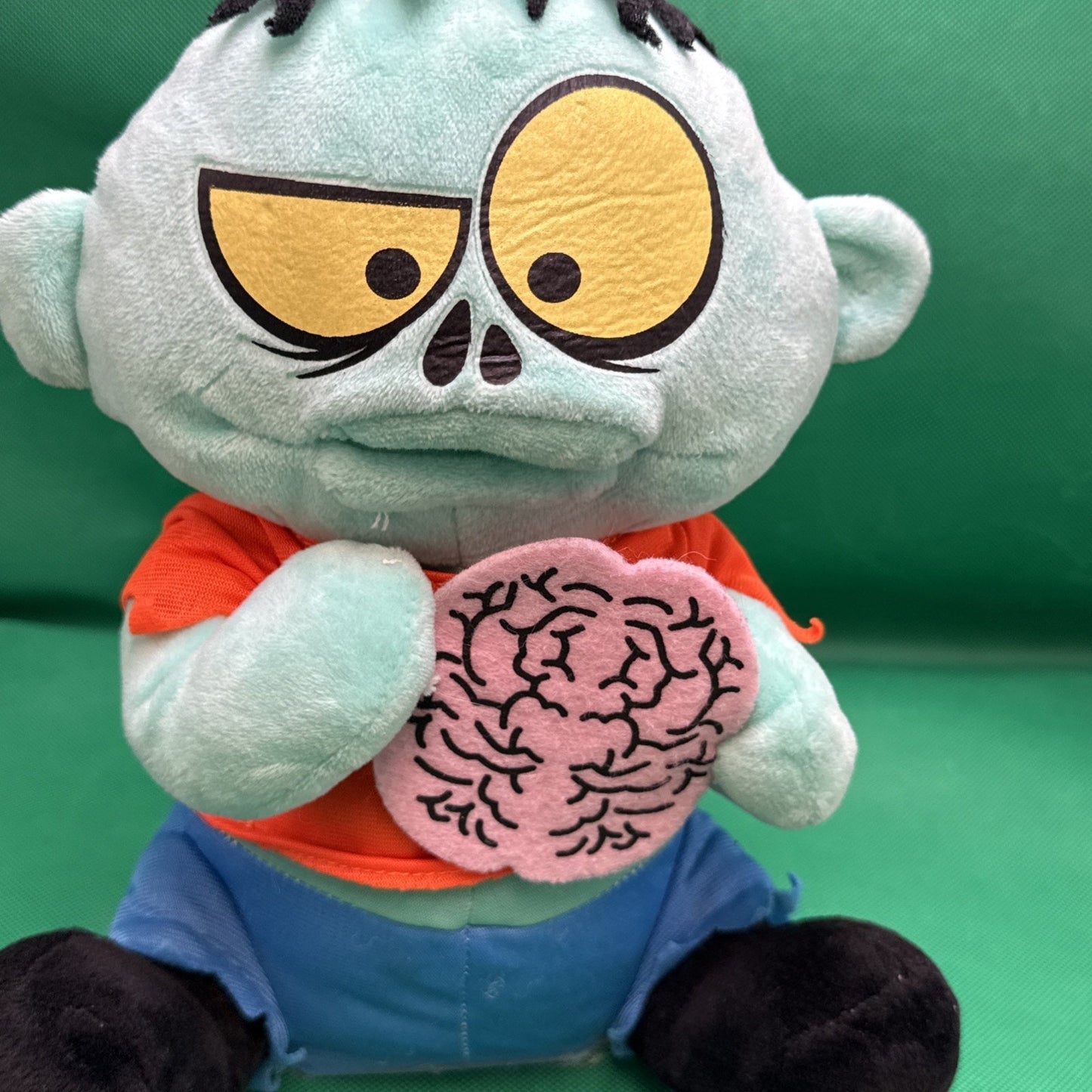 Gemmy Zombie Halloween Animated Brain Eating Plush Sound WORKS