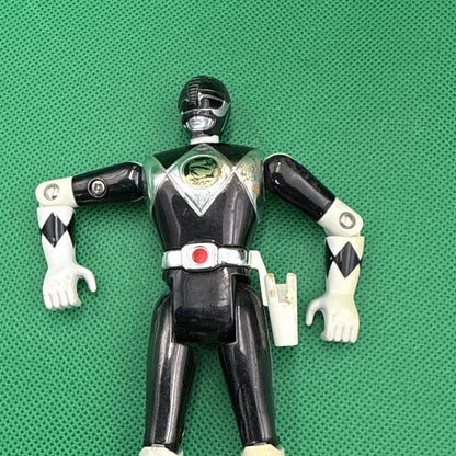 '95 Mighty Morphin Power Rangers The Movie Metallic Black Ranger 5.5" Figure - toyscardscomics
