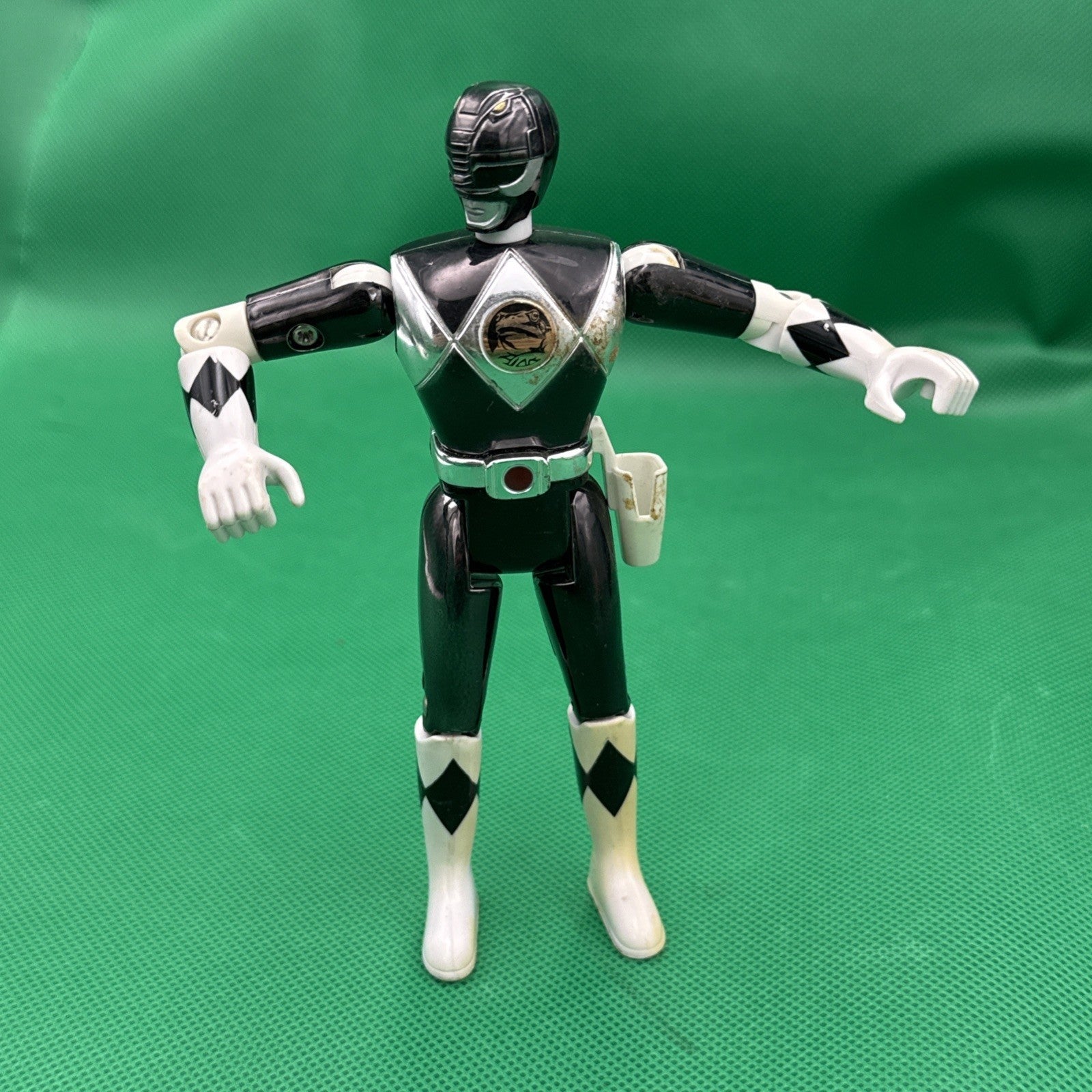 '95 Mighty Morphin Power Rangers The Movie Metallic Black Ranger 5.5" Figure - toyscardscomics