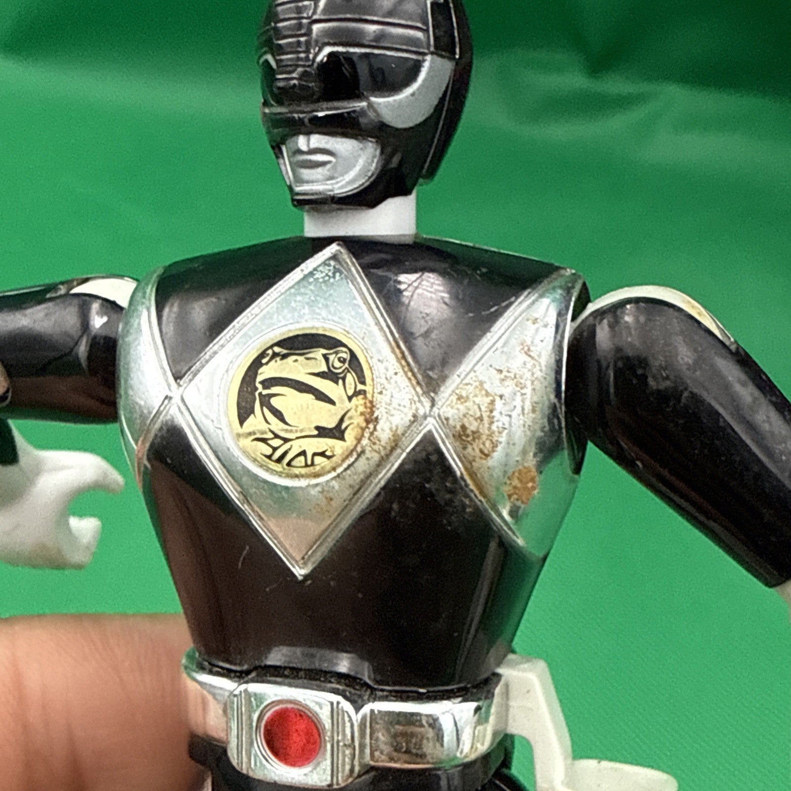 '95 Mighty Morphin Power Rangers The Movie Metallic Black Ranger 5.5" Figure - toyscardscomics